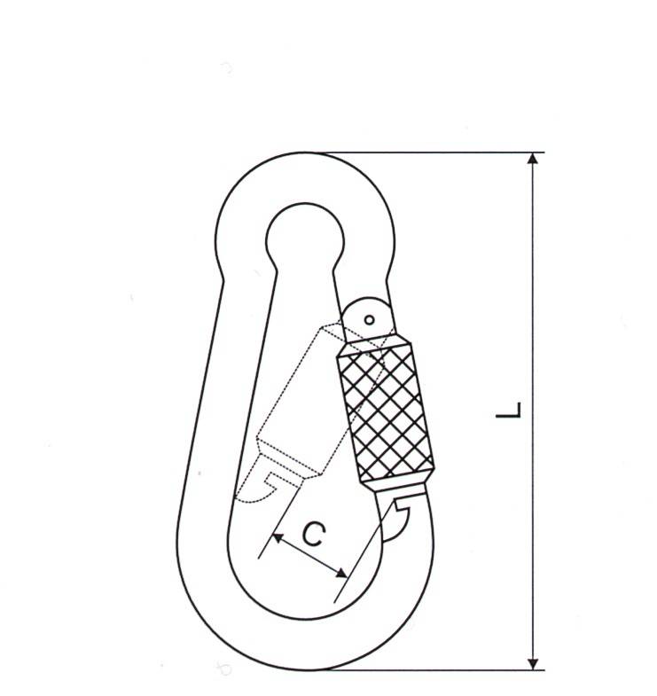 DIN5299 Snap Hook From D With Screw Thumb 1