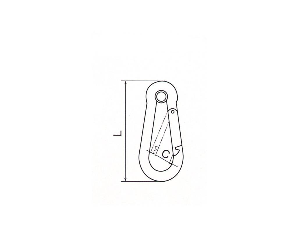Stainless Steel Snap Hook DIN5299 Form A With Thimble Thumb 1